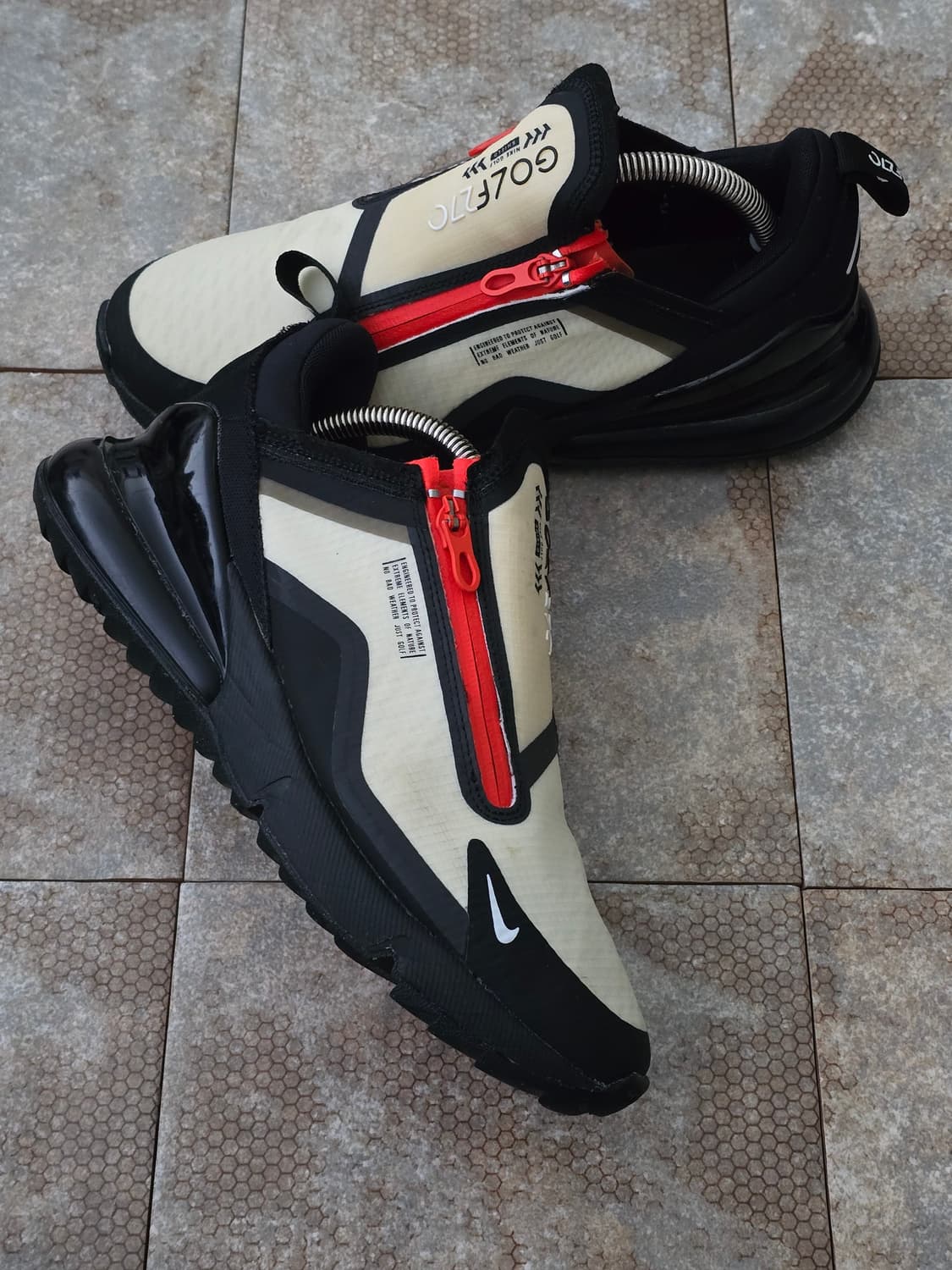 (240)나이키 에어맥스 270 g 쉴드 블랙 화이트 골프화 운동화 상품이미지8