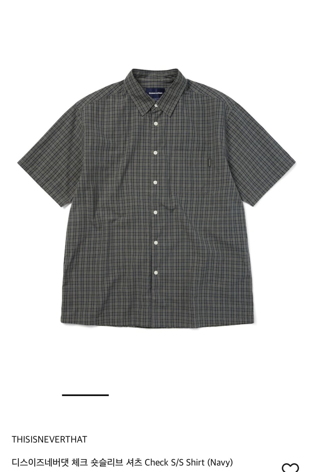디스이즈네버댓) Check S/S Shirt NA S 상품이미지1