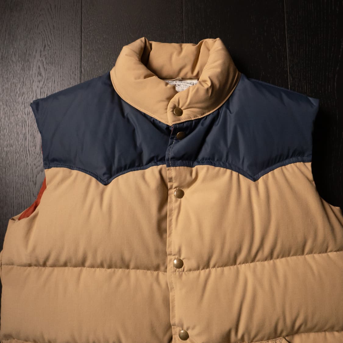 70-80s William Barry 3-Tone Down Vest /L 상품이미지2