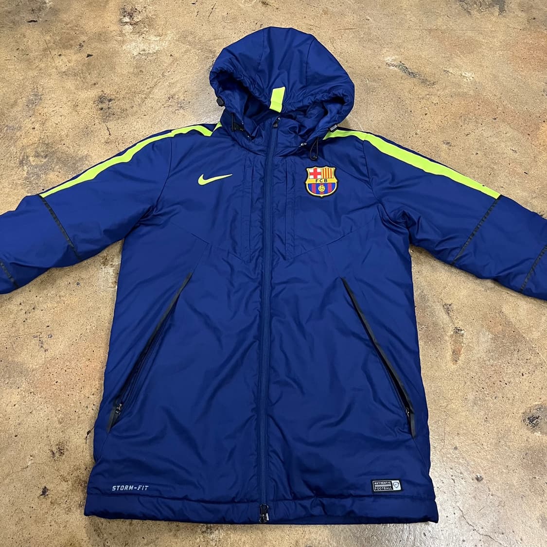 [정품/M] 나이키 FC 바르셀로나 패딩 자켓 블루 b10 상품이미지3