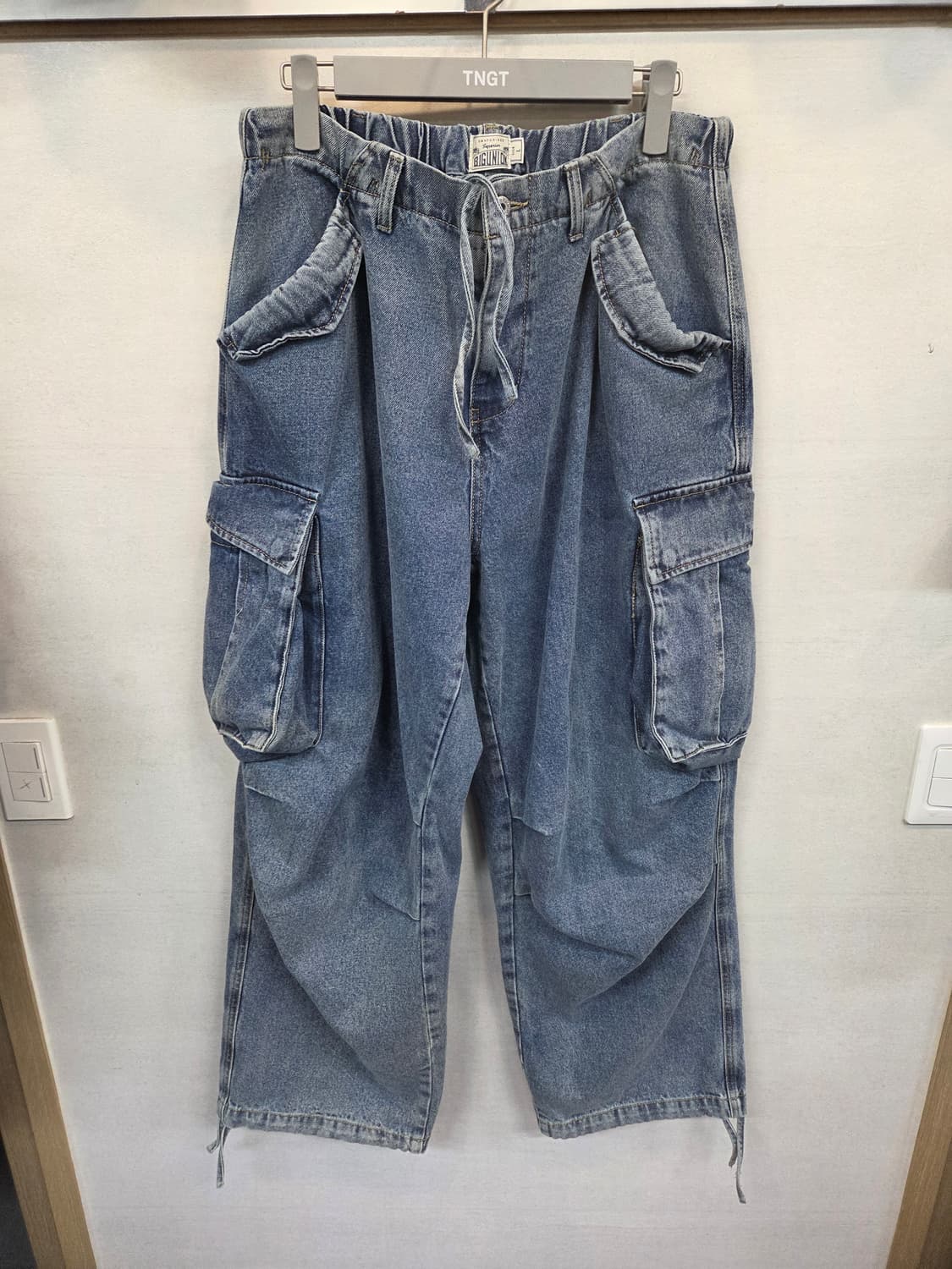 빅유니온 파라슈트 카고 와이드 데님팬츠 L 대략 32~ 상품이미지1