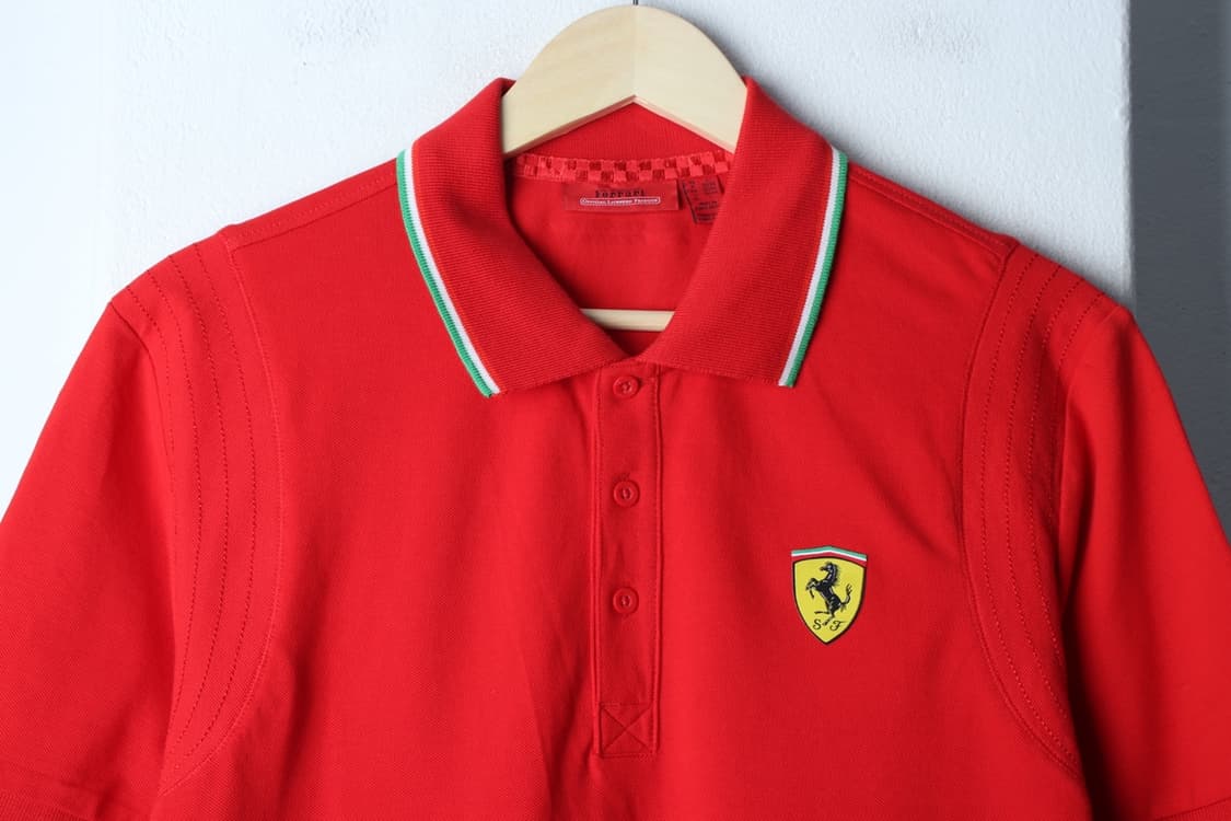 (L-XL) 페라리 반팔 카라 티셔츠 F1 레드 루이스해밀턴-H33521 상품이미지3