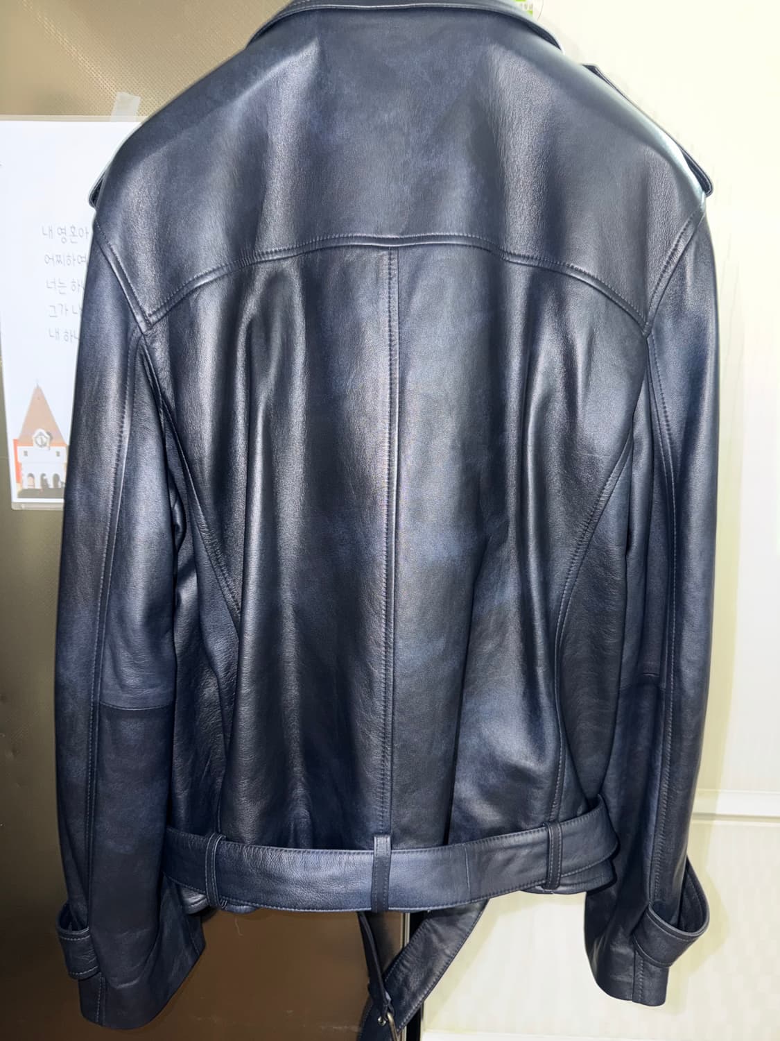 Verdemar 램스킨 라이더자켓 새상품 (데님 네이비) 상품이미지2