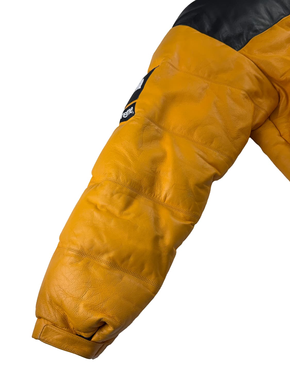 슈프림 x 노스페이스 레더 눕시 자켓 옐로우 상품이미지6