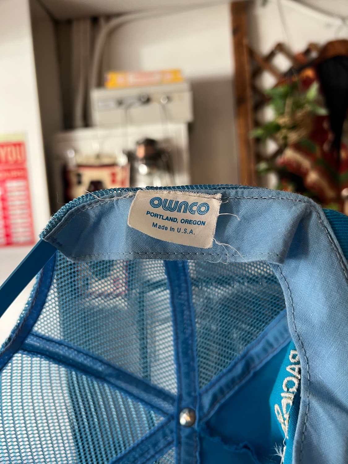 90's Made in USA 스카이블루 트러커 캡 상품이미지5