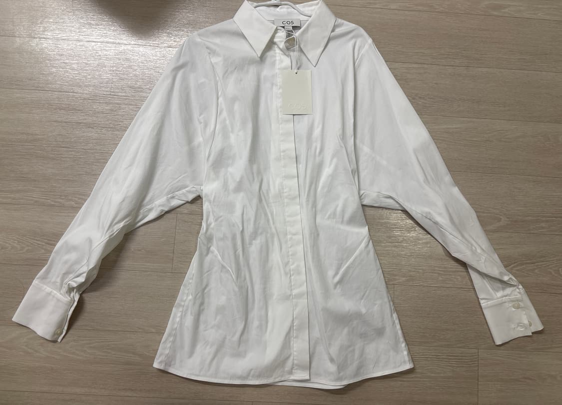 코스 화이트 밴딩 셔츠 택달린 새상품 상품이미지1
