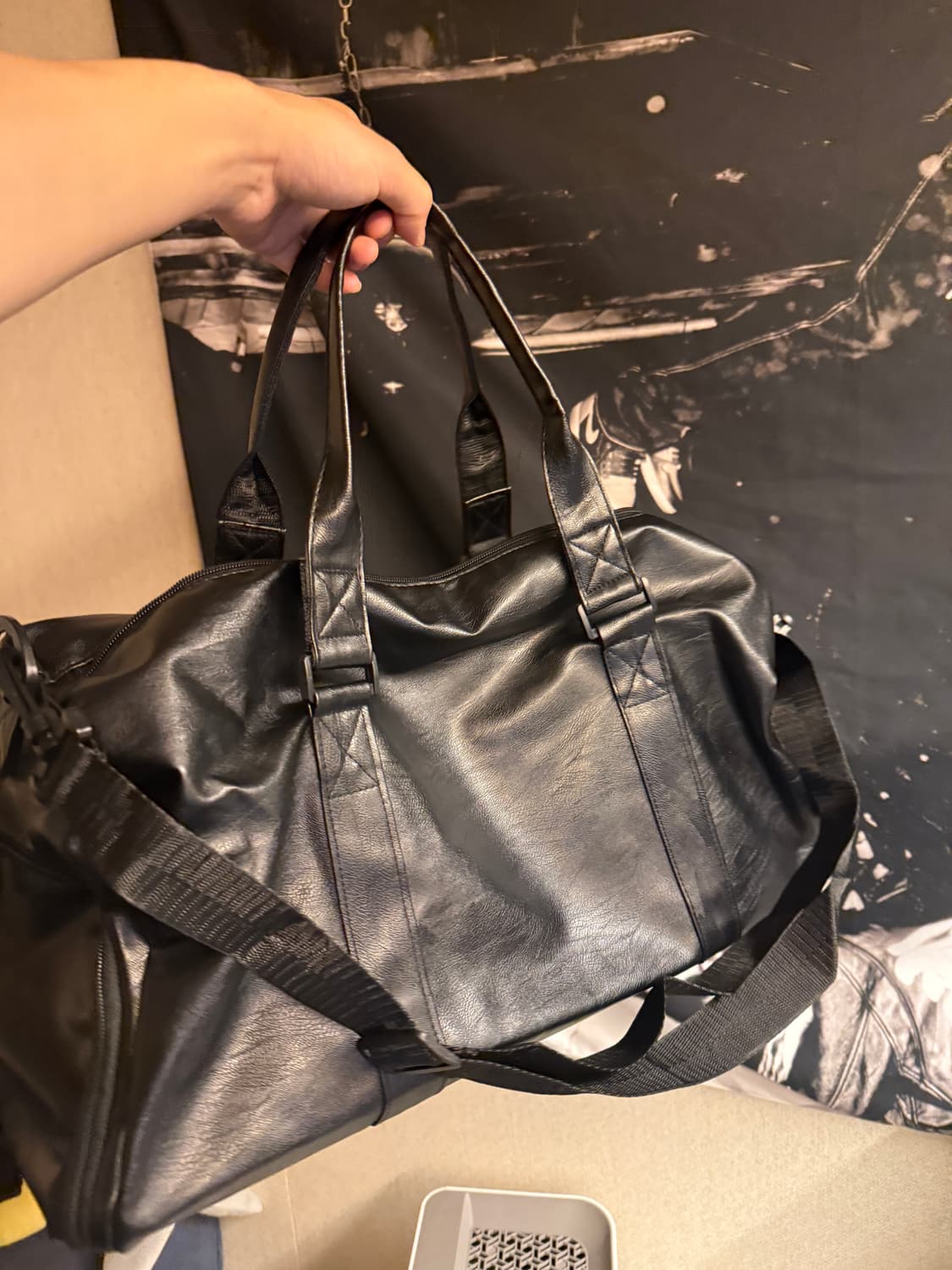 레더 보스턴백 + 탈부착 스트랩 새상품 상품이미지4