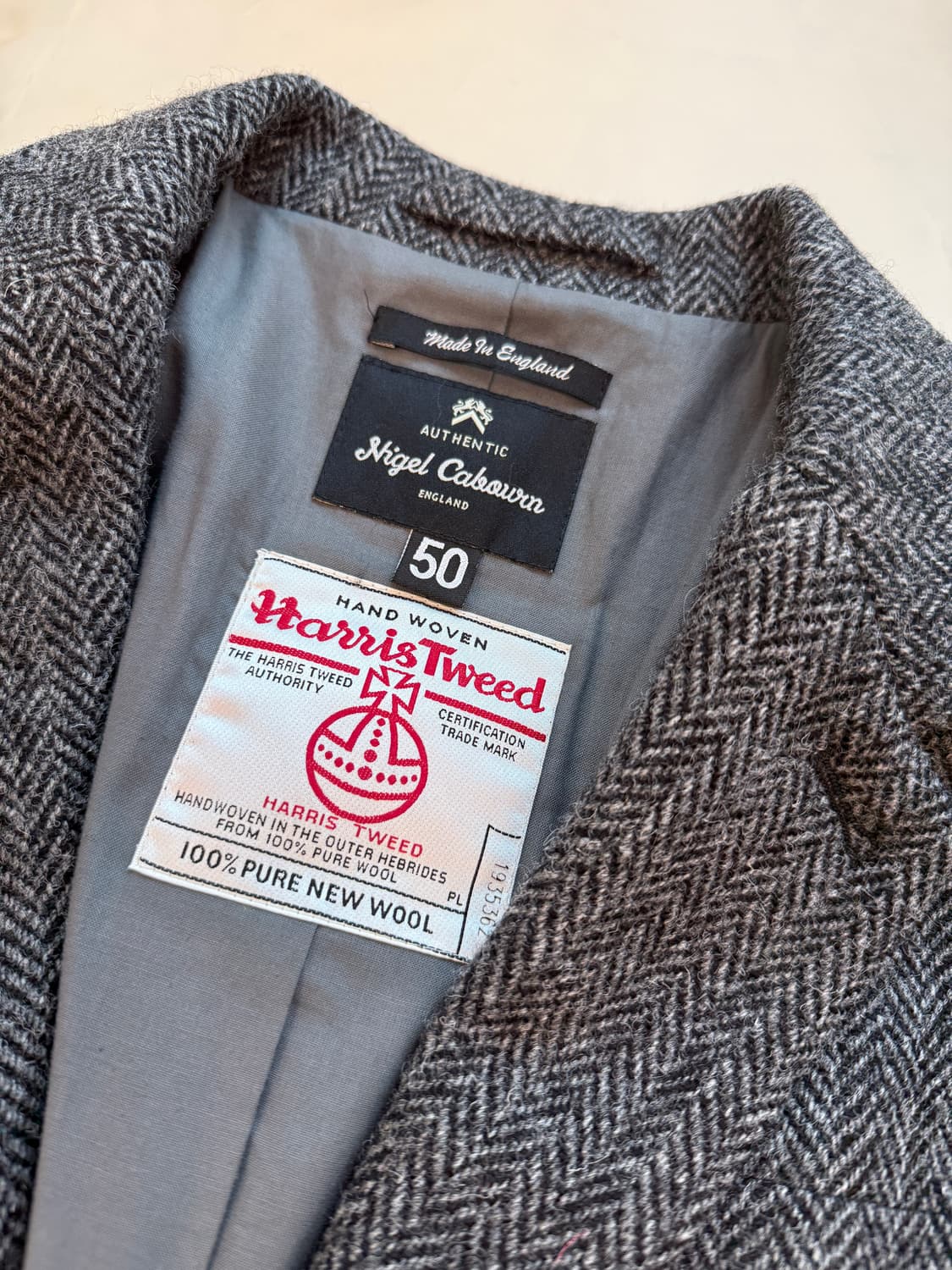 나이젤카본 해리스트위드 헤링본 블레이저 50(105) 상품이미지3