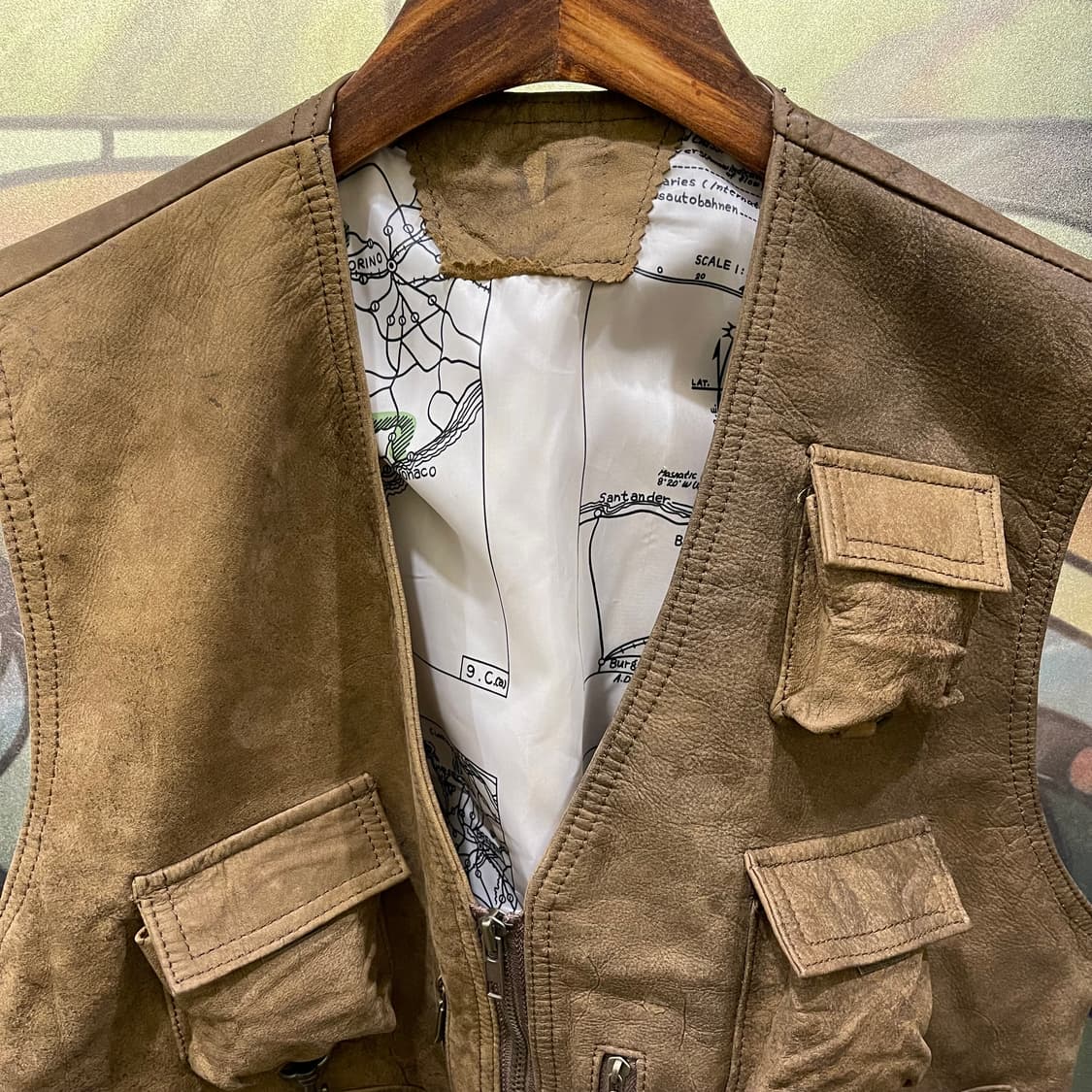 90's 빈티지 레더 베스트 상품이미지3