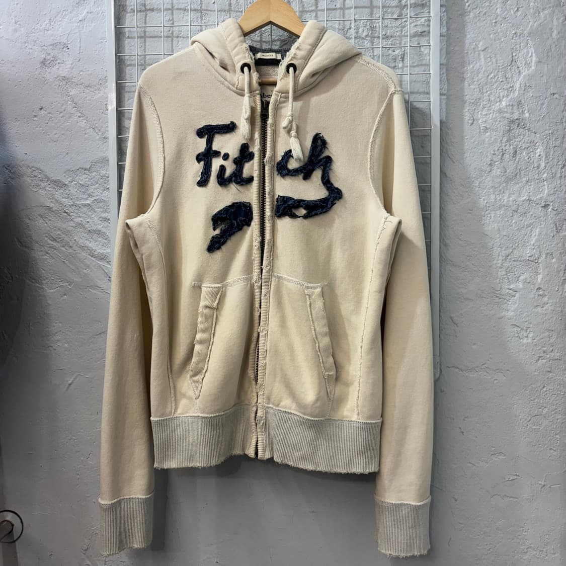 아베크롬비 y2k 빈티지 화이트 후드집업 M 상품이미지1