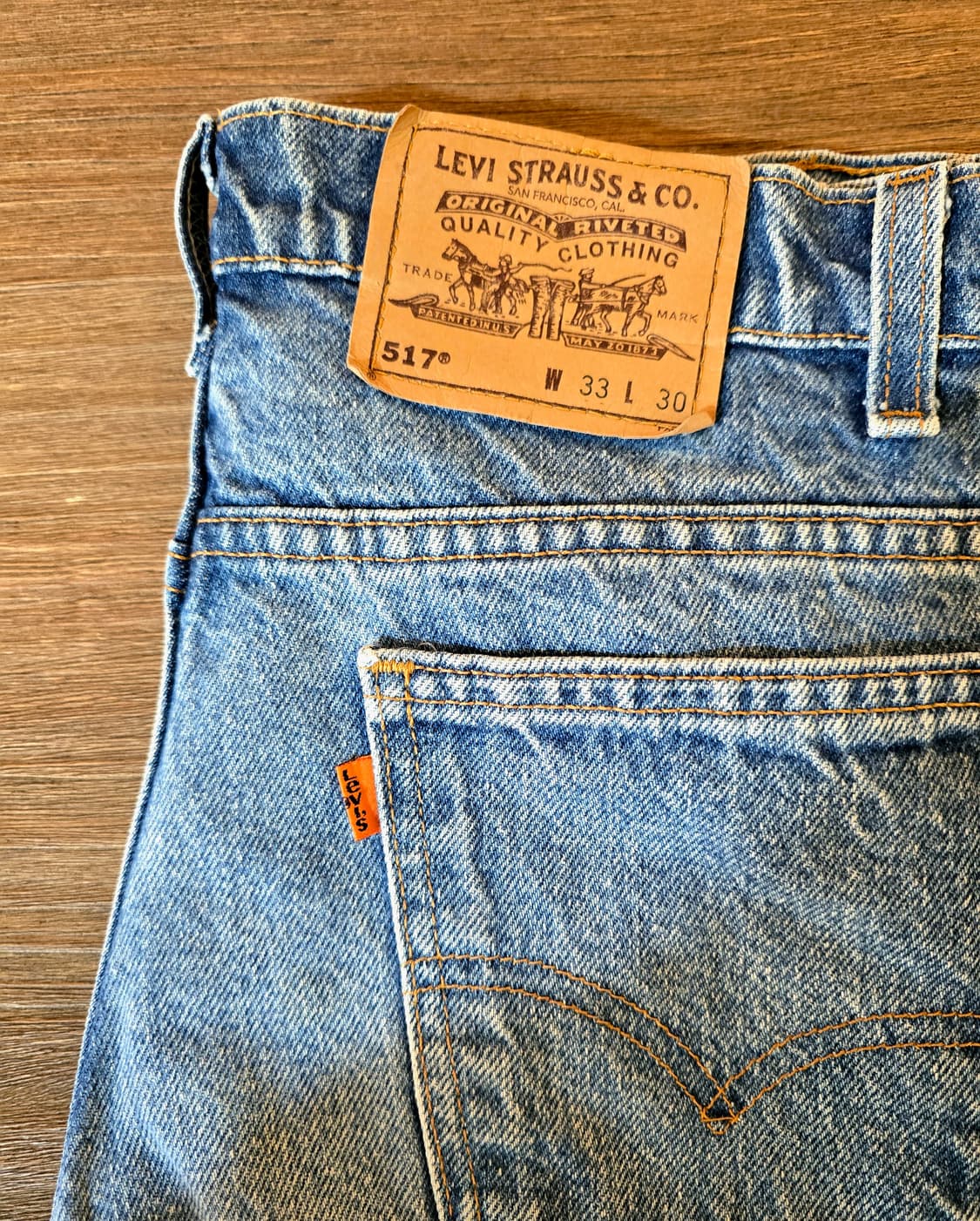 90's Levis 517 Orange Tab 블루 (USA) 상품이미지3