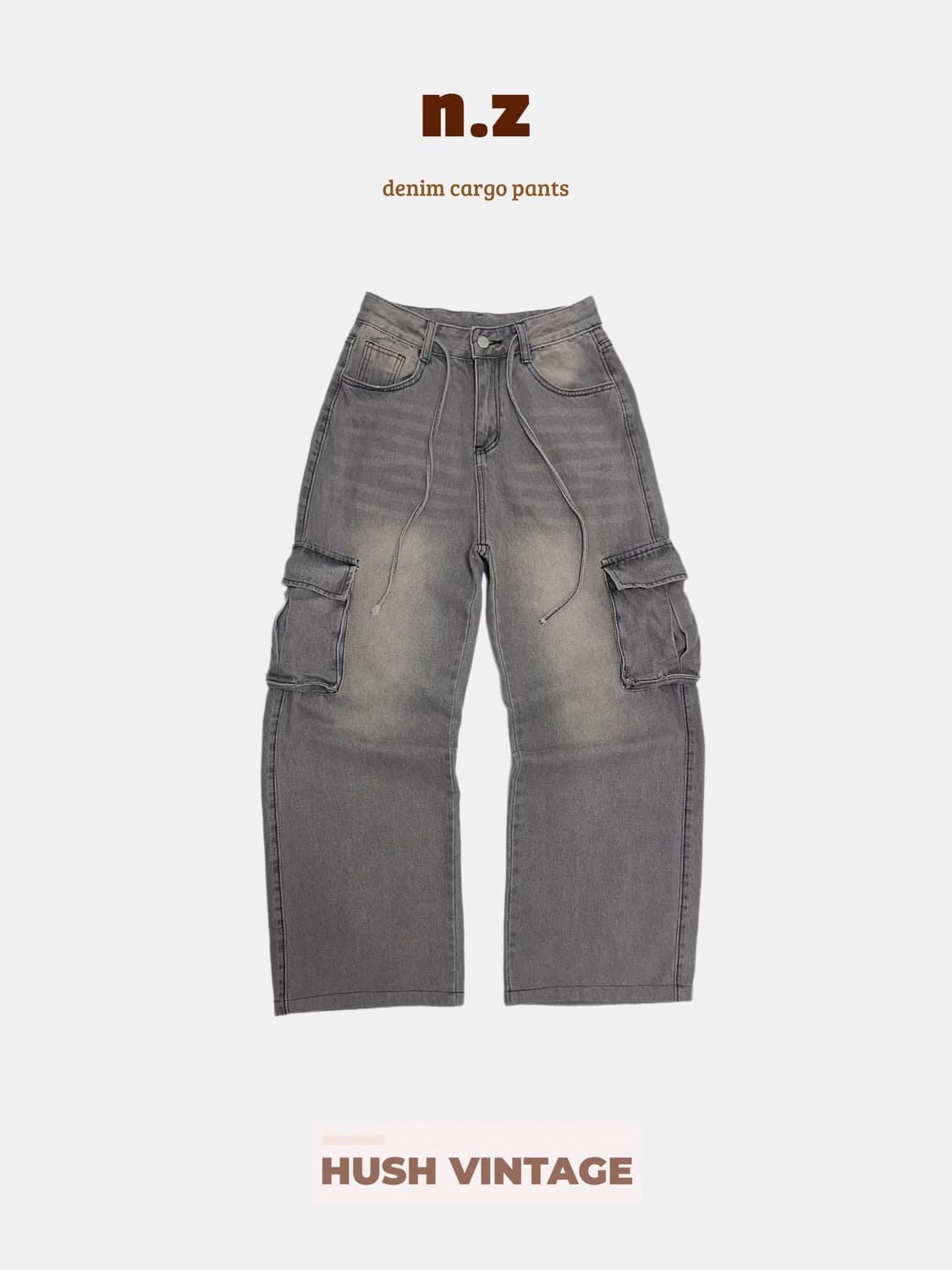 빈티지 워싱 카고 데님팬츠 상품이미지1