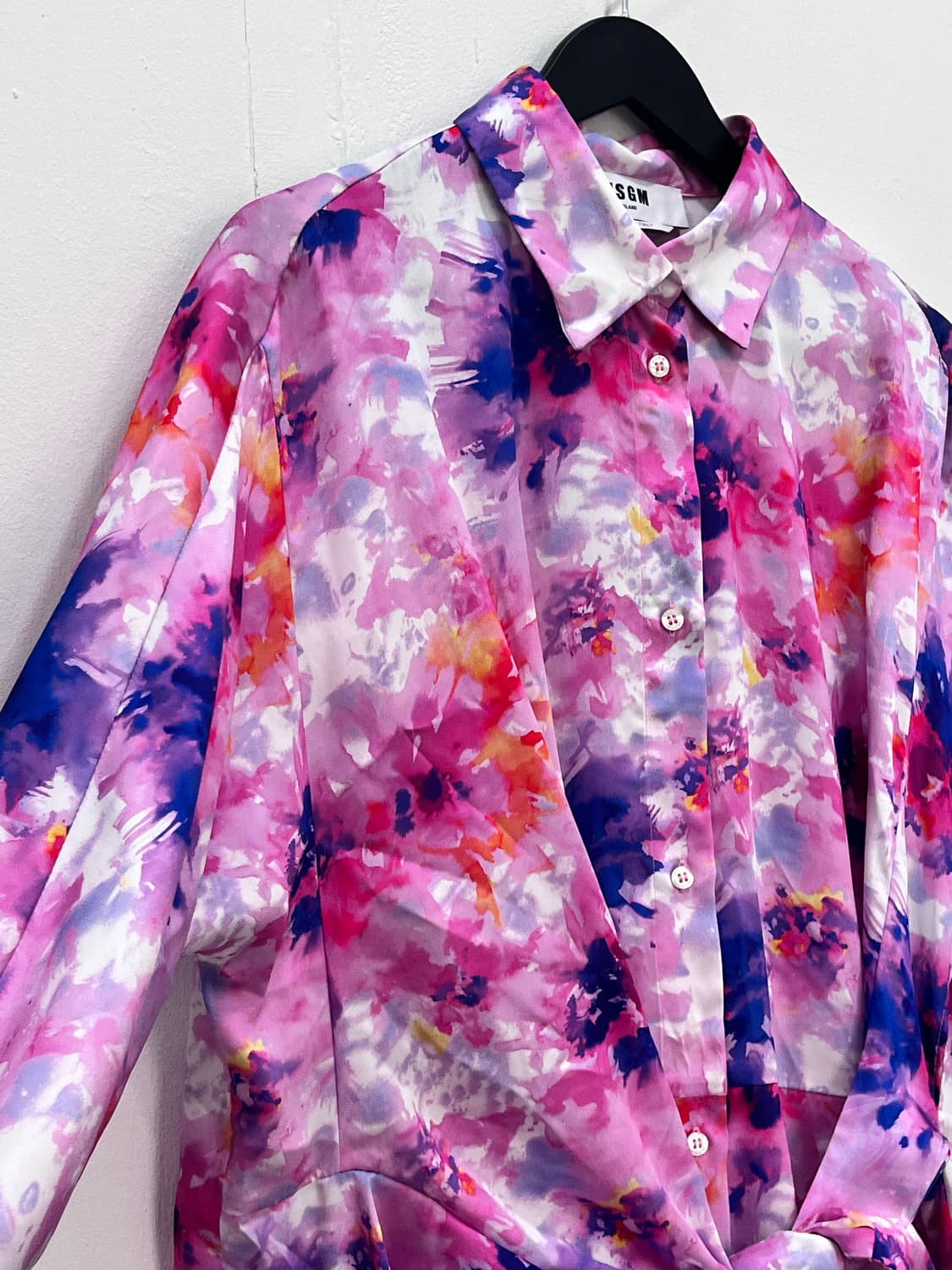 MSGM 밀라노 플라워 리본 롱 셔츠 원피스 IT40 SM 상품이미지2