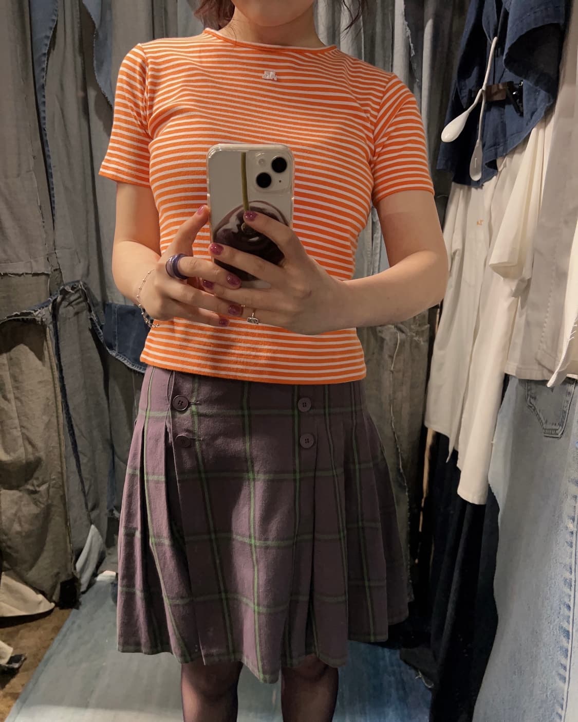 44-55 ) COURREGES Stripe Logo Tee 상품이미지2