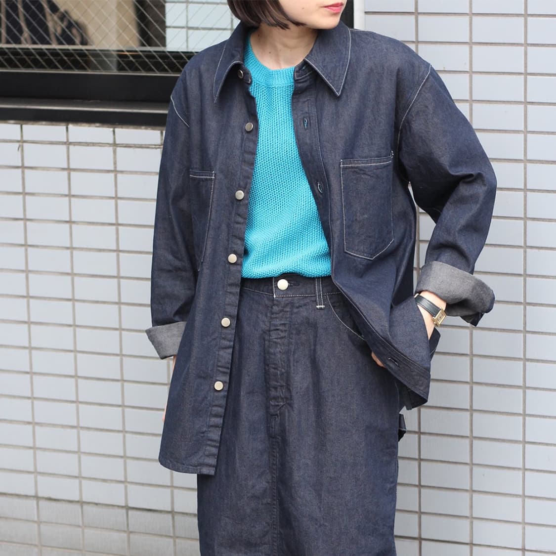 hard twist light denim shirt blouson 상품이미지2