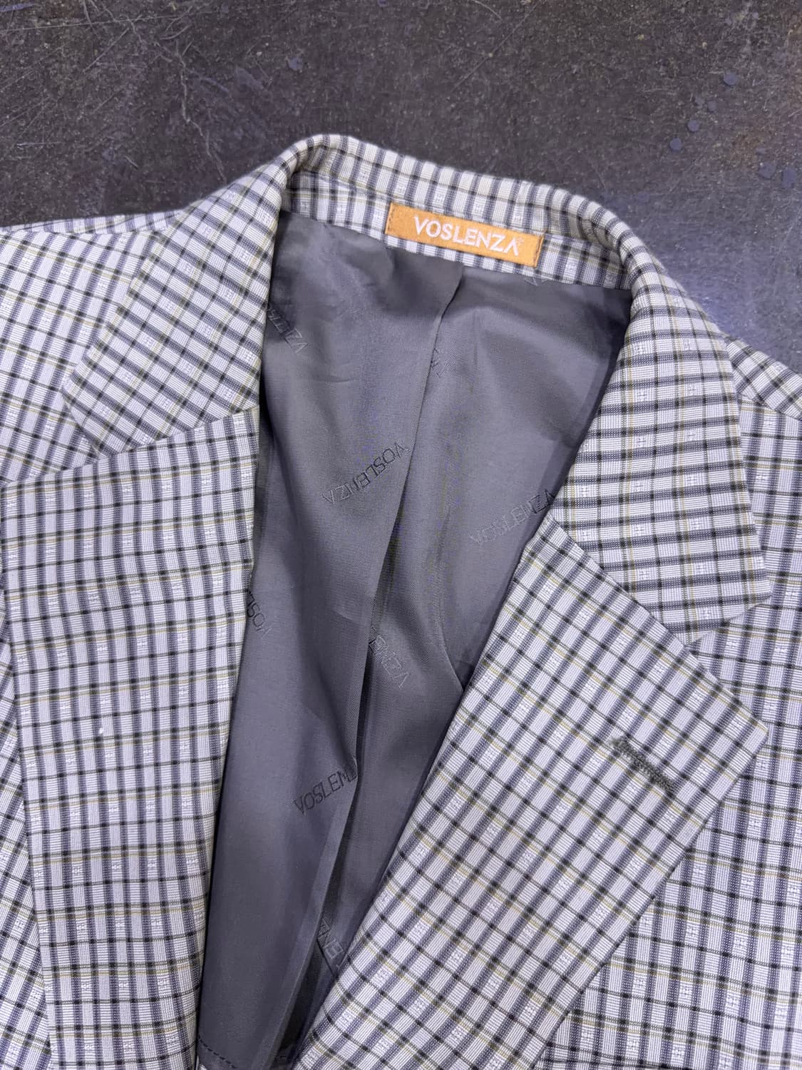 보스렌자 클래식 체크 빈티지 블레이저 자켓 자개버튼 100 상품이미지7