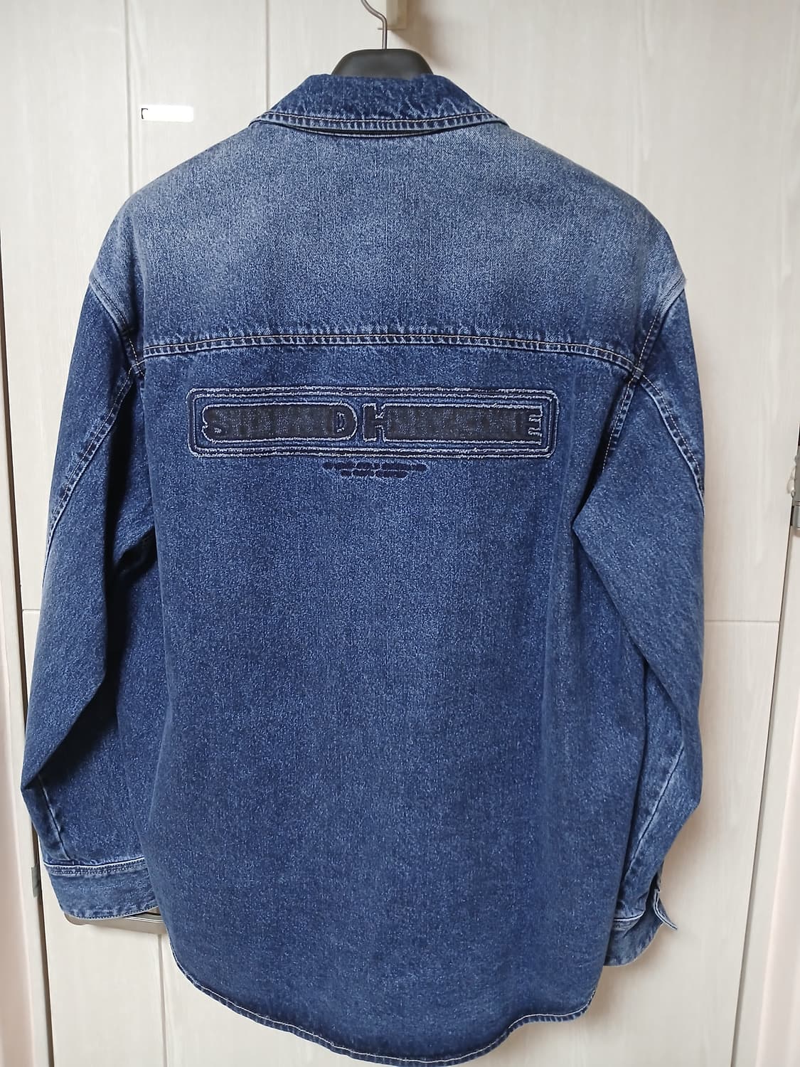 솔리드옴므 백로고 데님셔츠 자켓 셔켓 50 새상품 상품이미지3