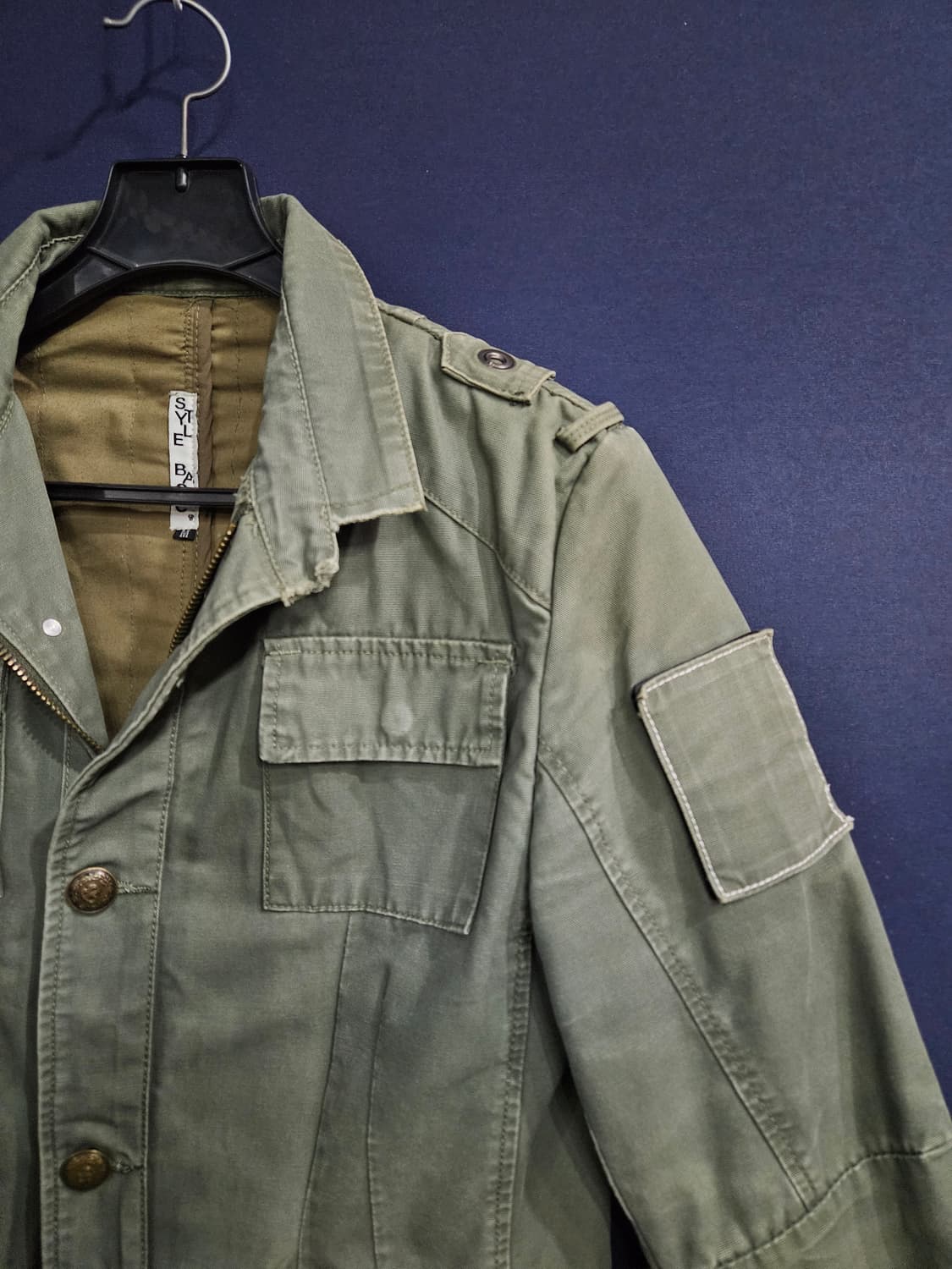 STYLE BASIC 카키 남성 슬림핏 95 밀리터리 야상자켓  상품이미지4