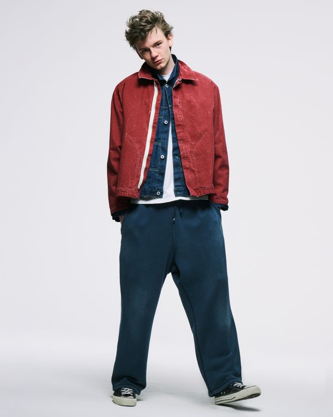 아프레쎄 빈티지 스웻팬츠 네이비 1사이즈 판매합니다 상품이미지4