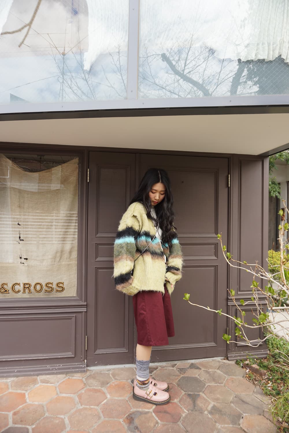 [Perverze] Double Stripe Knit Cardigan 상품이미지4