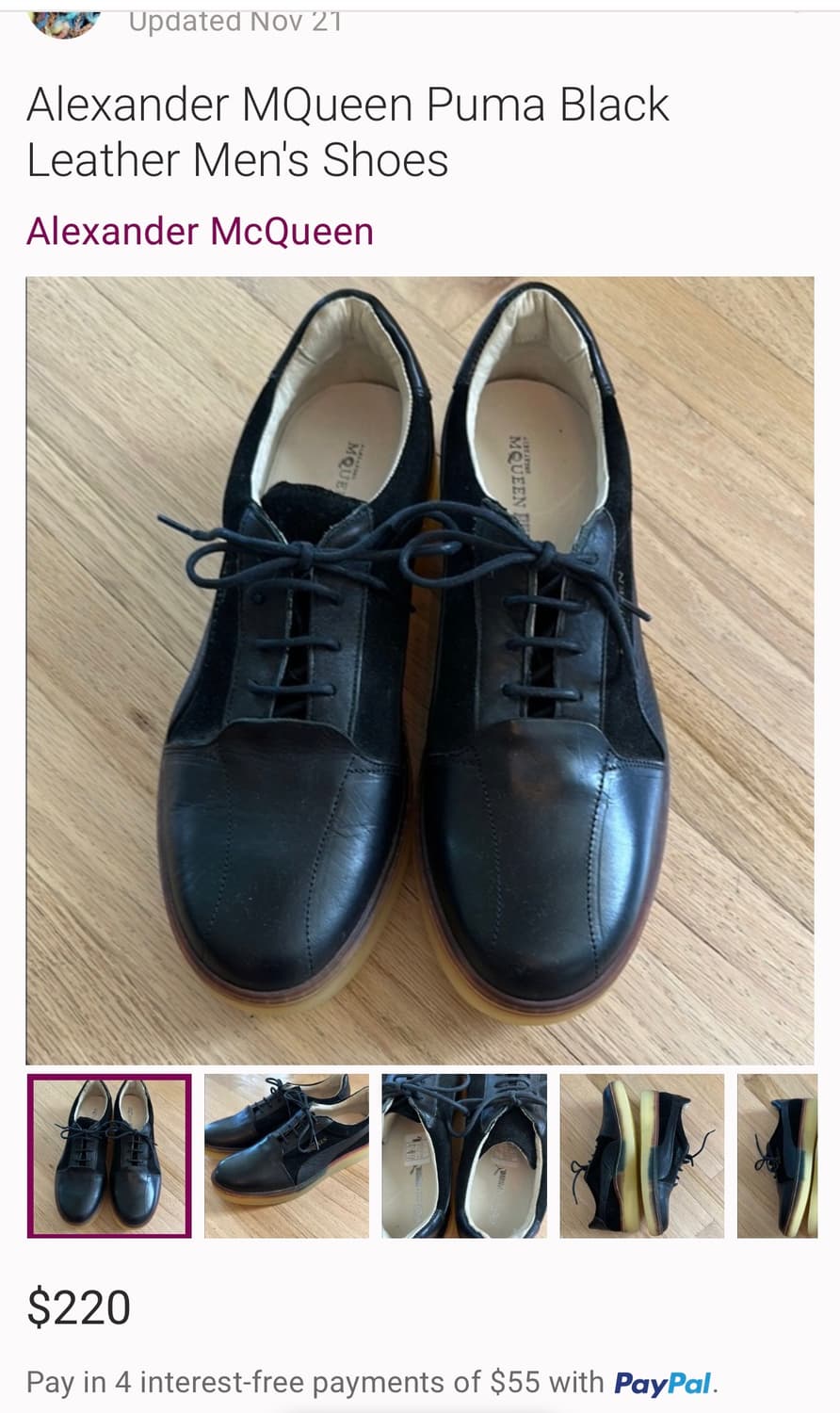 알렉산더 맥퀸 × 퓨마 레더 스니커즈 상품이미지2