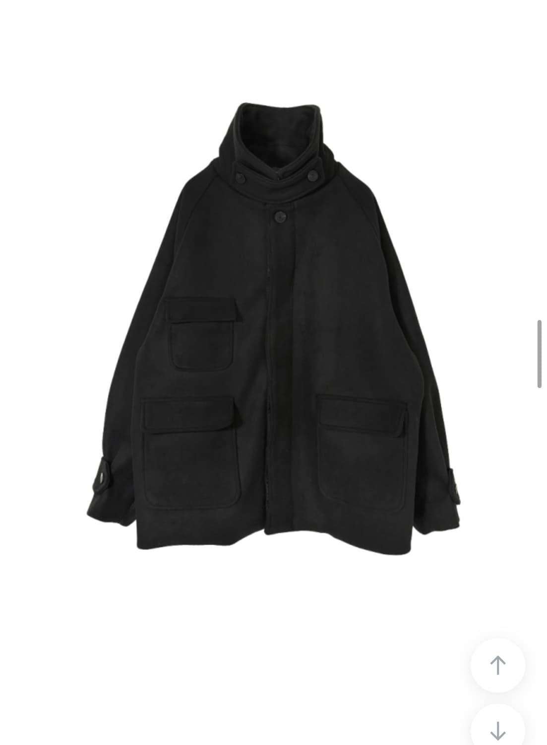 김아홉 발마칸 미들 코트 블랙 상품이미지2