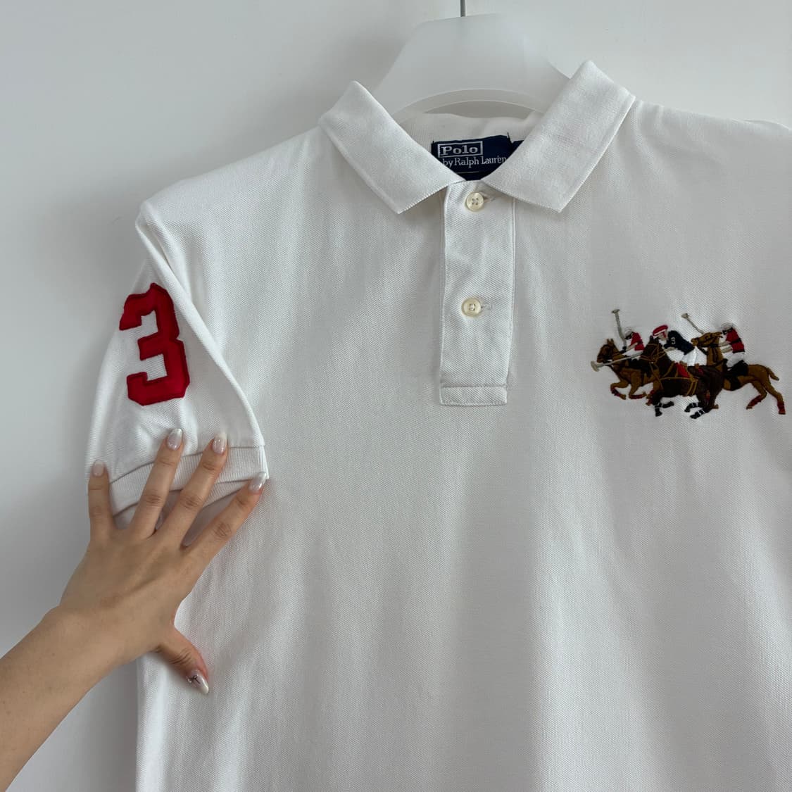 폴로 랄프로렌 빅포니 치프키프 화이트 카라 반팔 티셔츠 상품이미지4