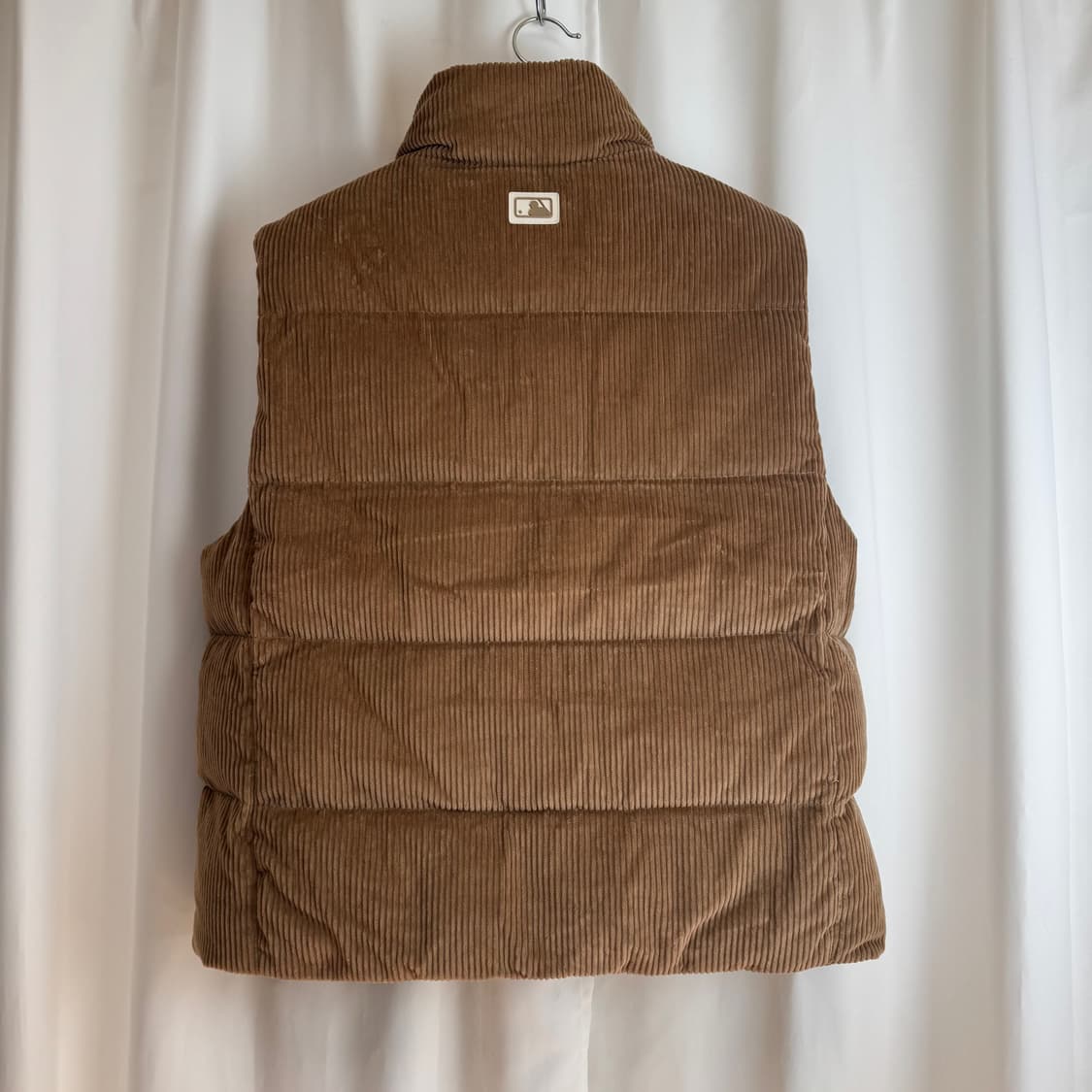 MLB 코듀로이 베이스 덕다운 베스트 패딩 조끼 브라운 XL 상품이미지8