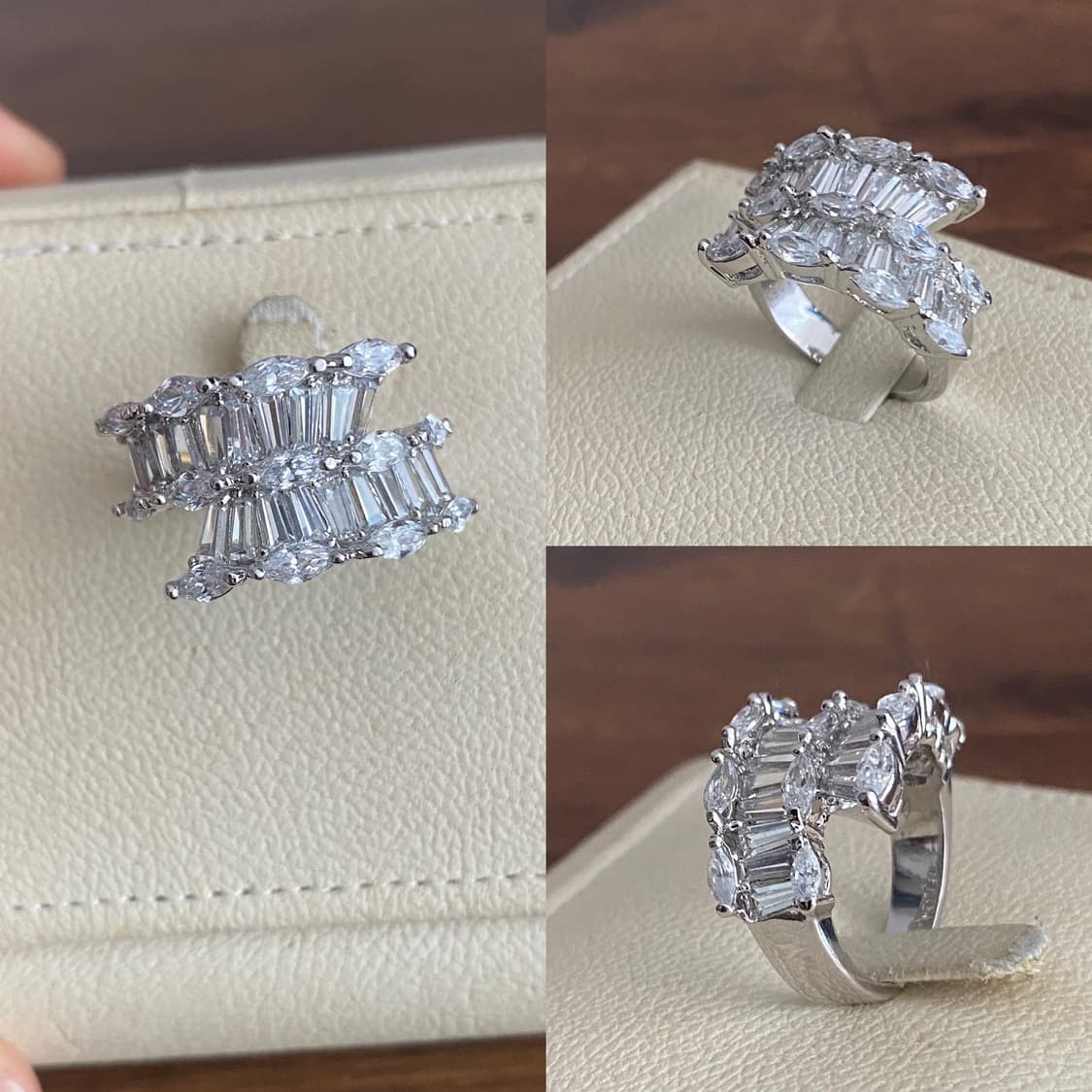 큐빅 악세서리 반지 귀걸이 세트 상품이미지6