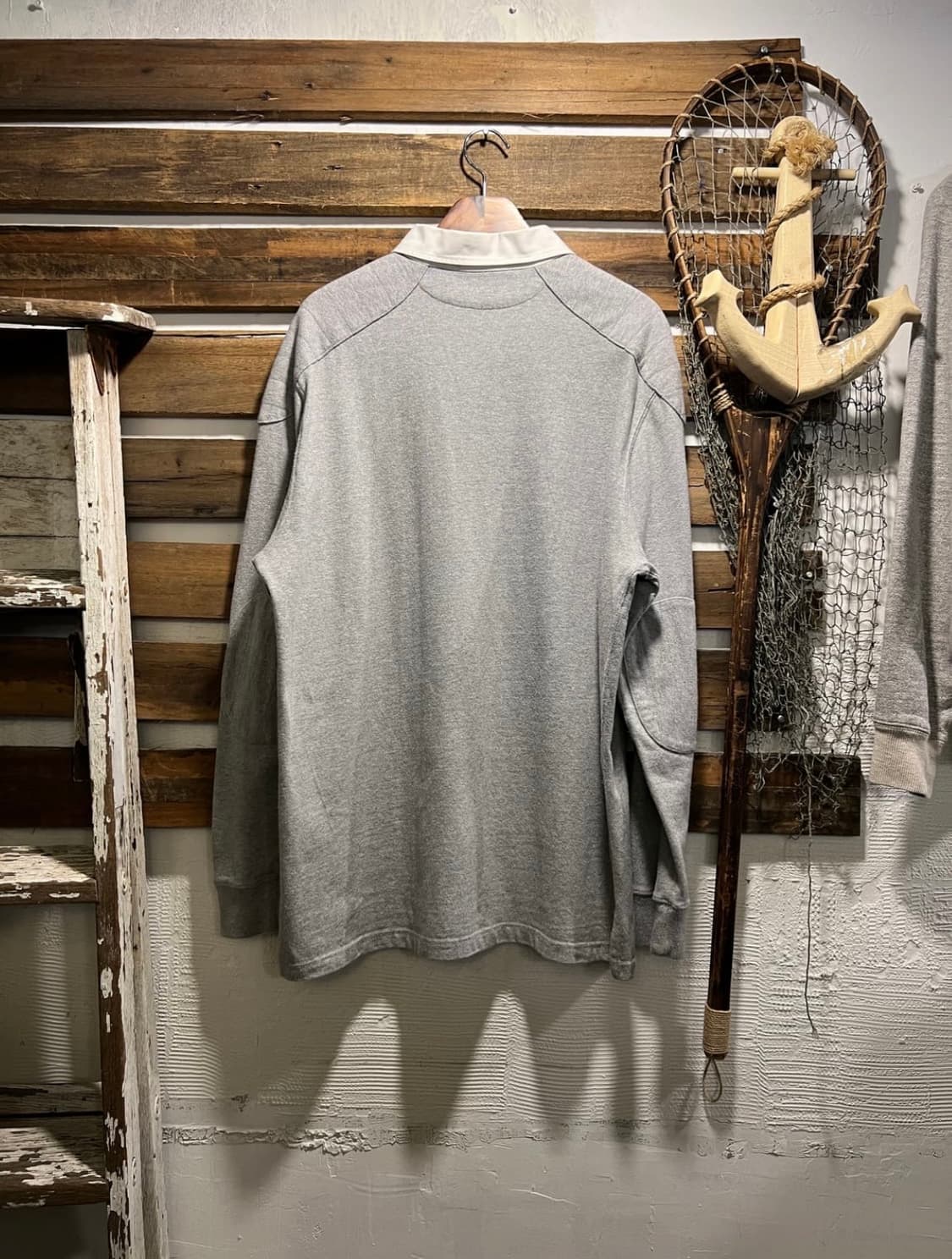 [2XL]폴로 랄프로렌 엘보패치 그레이 럭비 티셔츠 상품이미지3