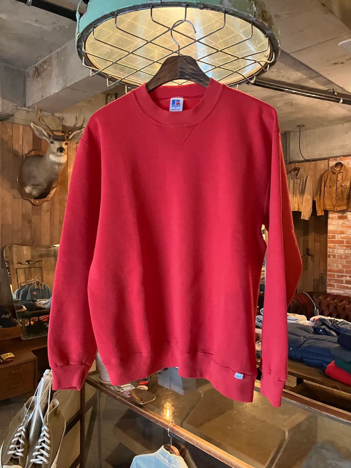 80s USA 빈티지 러셀 플레인 스웻 셔츠 맨투맨 상품이미지2