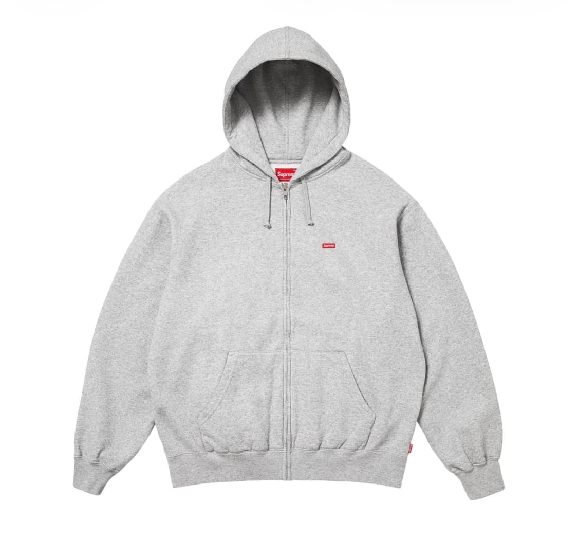 슈프림 스몰 박스 집업 후드 스웨트셔츠 헤더 그레이 상품이미지1