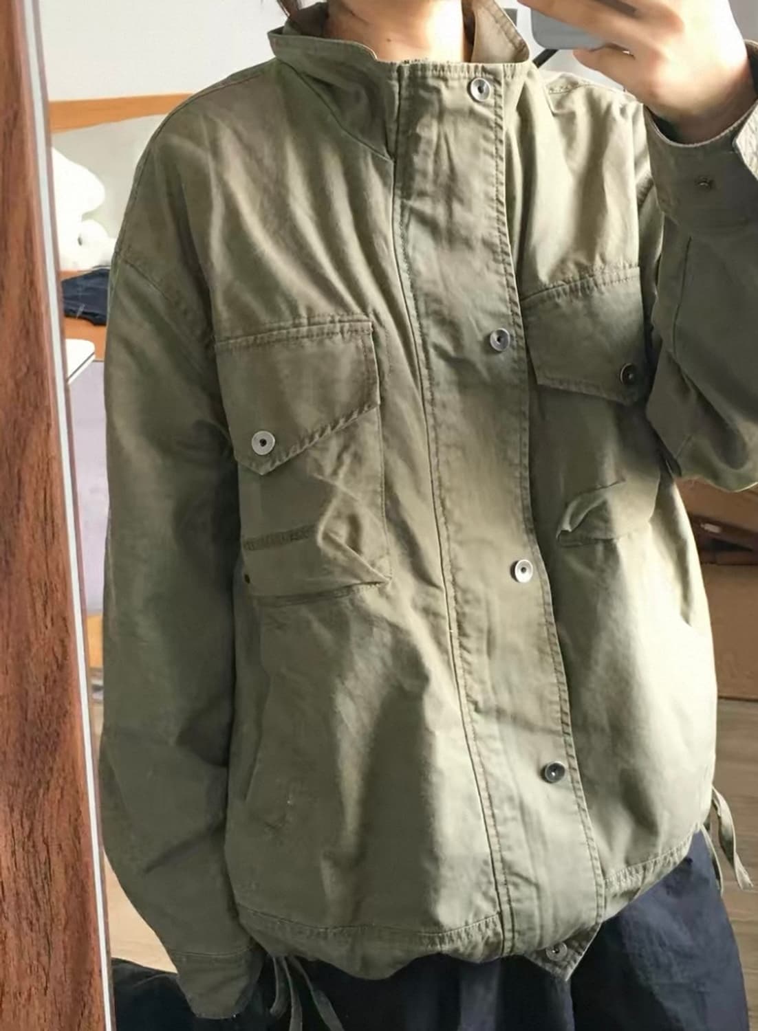 빈티지 카키색 야상 상품이미지2