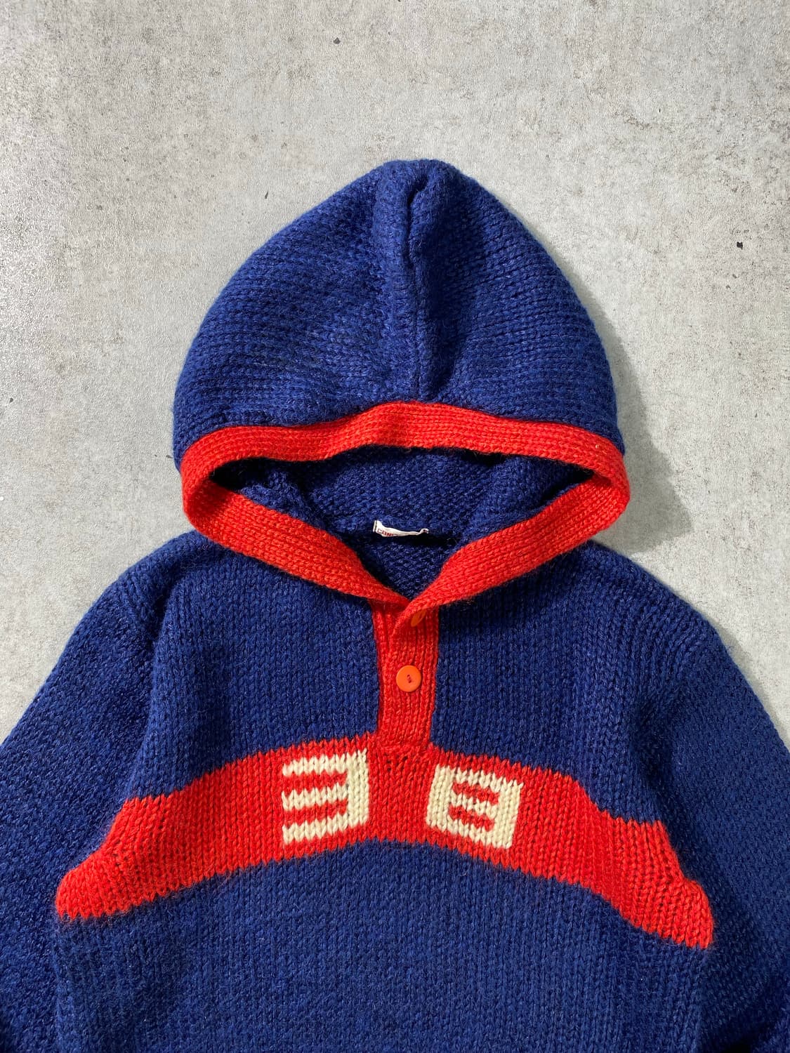 [L] 90s Vintage 빈티지 후드 핸드 니트 상품이미지2