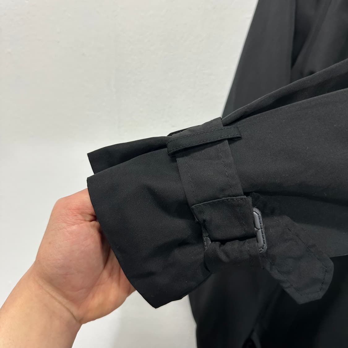 우먼FREE 닉앤니콜 블랙 오버사이즈 더블 트렌치코트 상품이미지3