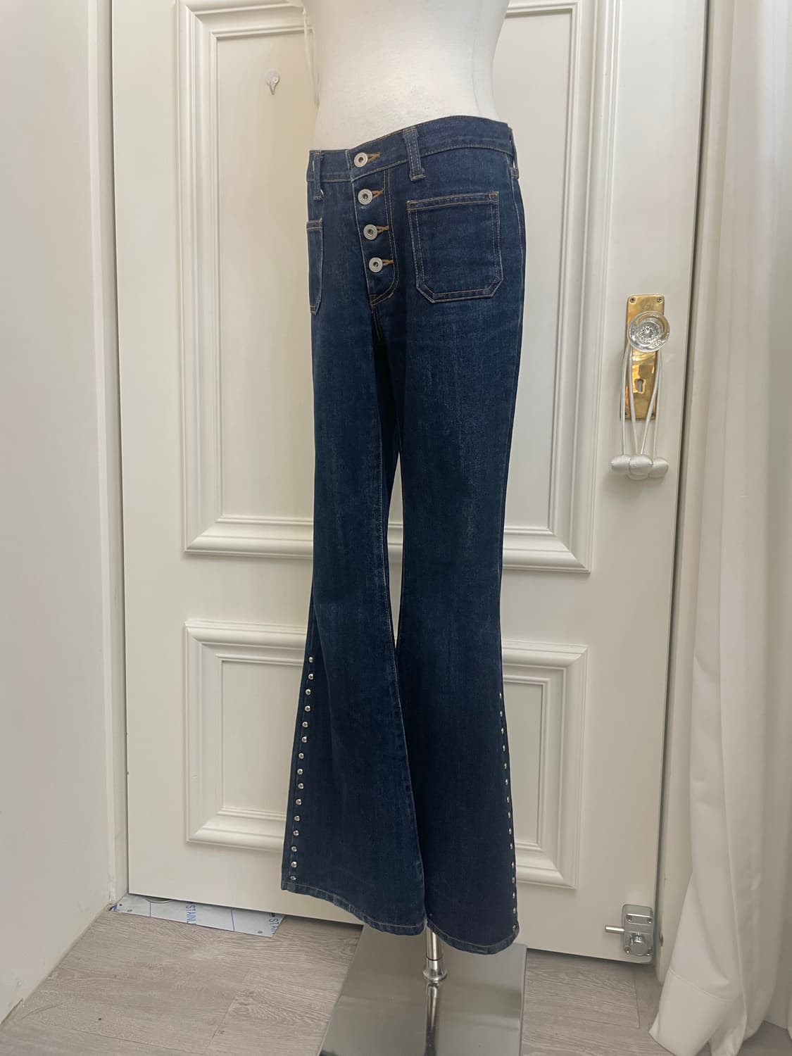 blue denim pocket high-waist pants 상품이미지2