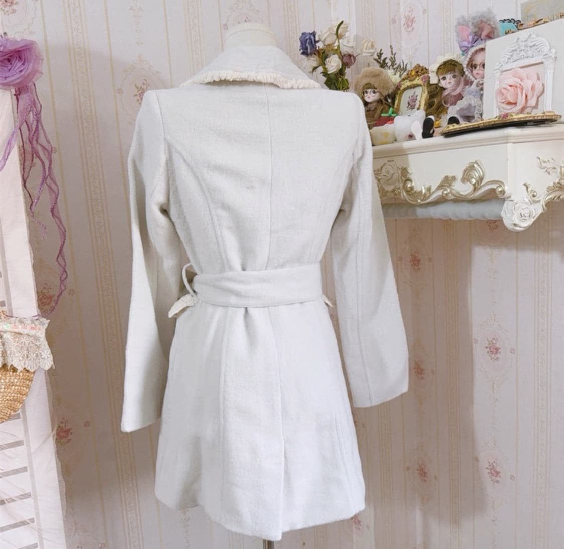 트랄라라 대장템 하늘색 퍼 벨트 코트 리즈리사 상품이미지3