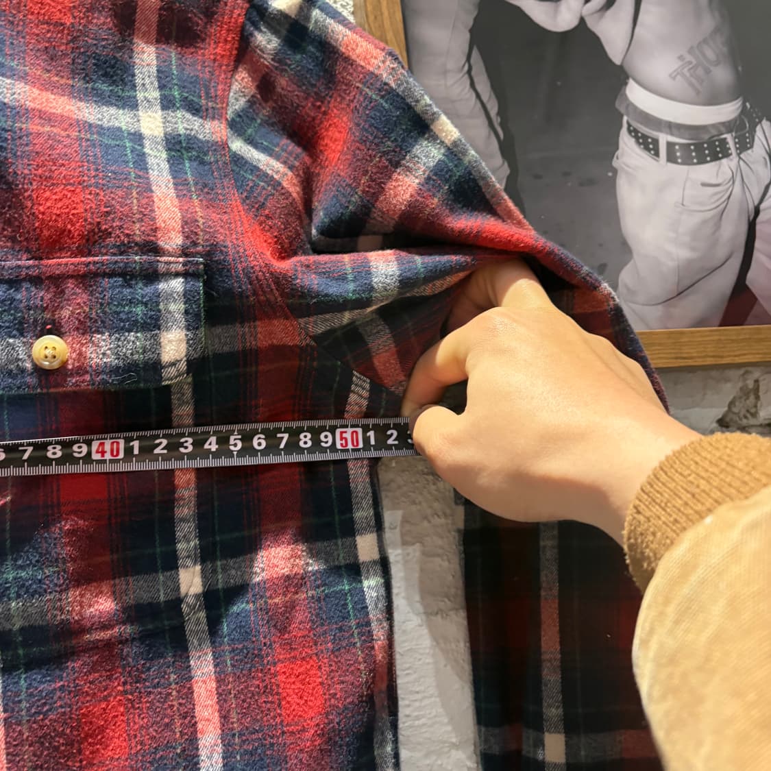 폴로 God speed you 자수 패치 커스텀 체크셔츠 상품이미지6