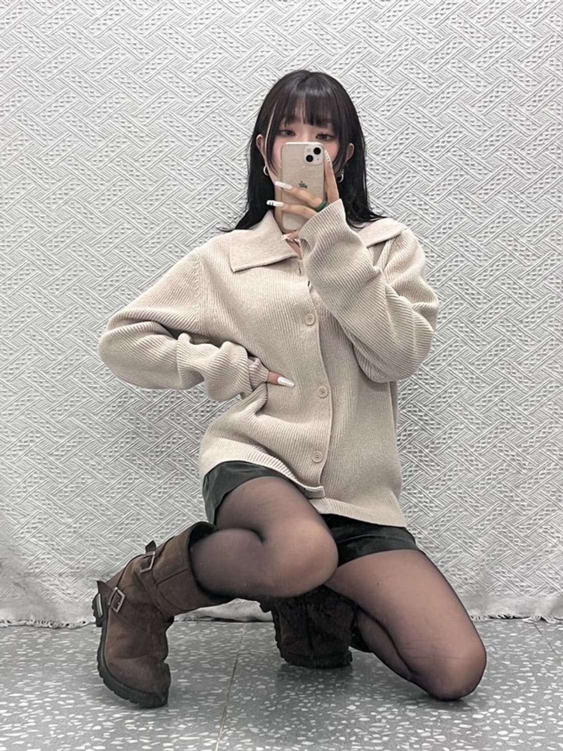 COS 코스 빈티지 여리핏 캐주얼 부클레 니트 가디건 M C11039 상품이미지2