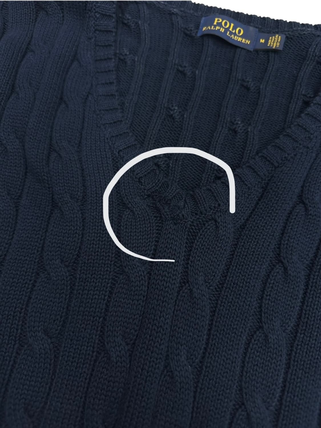 폴로 꽈배기 니트 네이비 (여성M) 상품이미지6