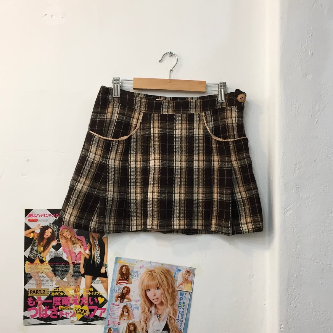 리즈리사 라떼 체크 미니 스커트 상품이미지1