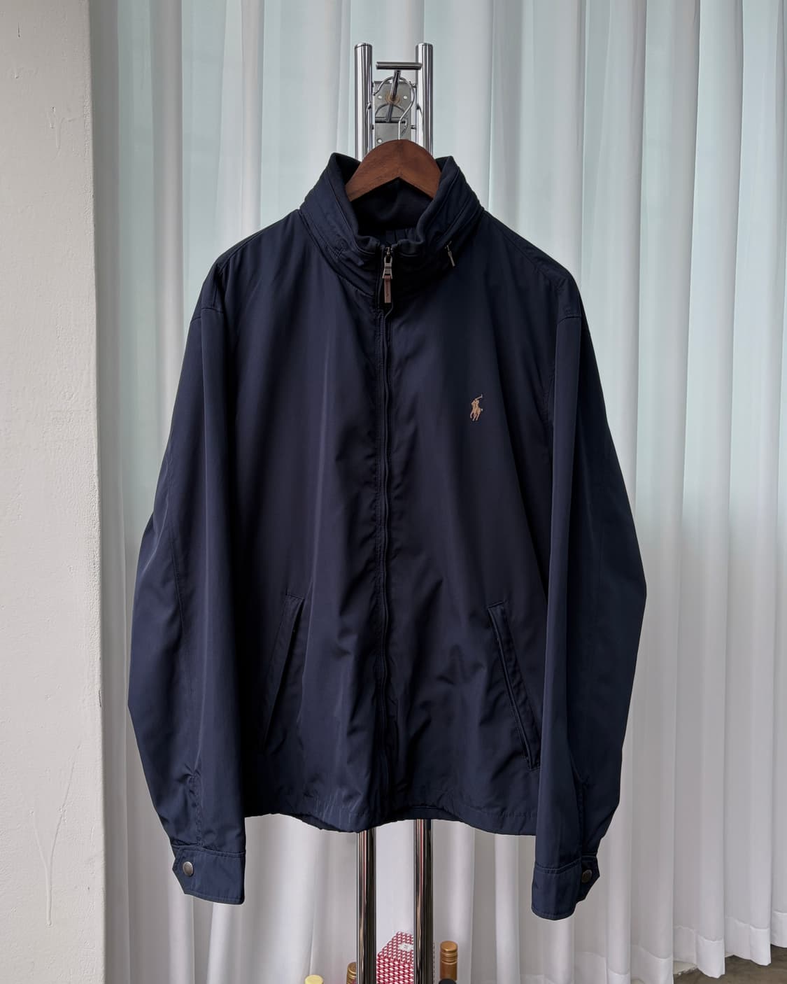 [XL]폴로 랄프로렌 폴리쉘 모크넥 바람막이 자켓 navy 상품이미지3