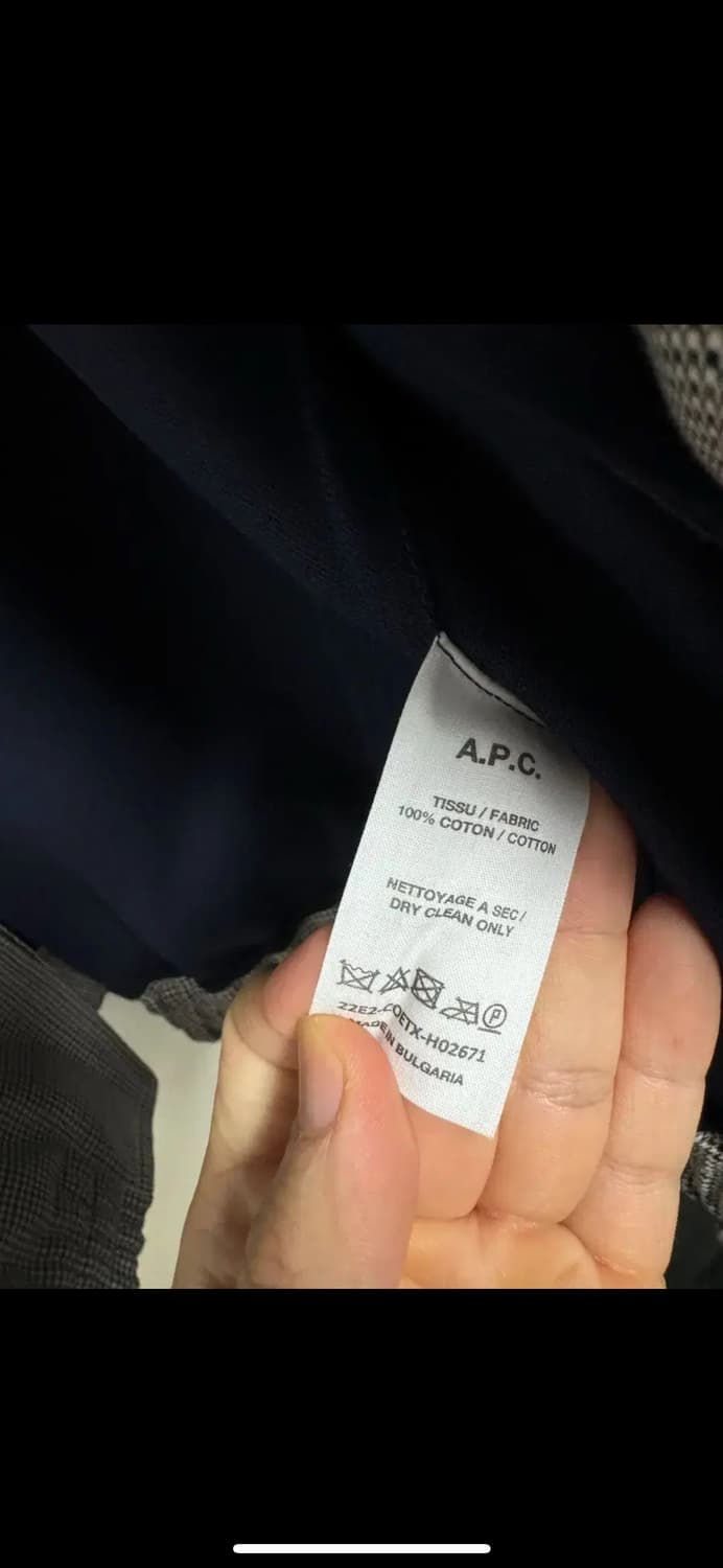 APC 아페세 면 헤링턴 체크 자켓xl 상품이미지4