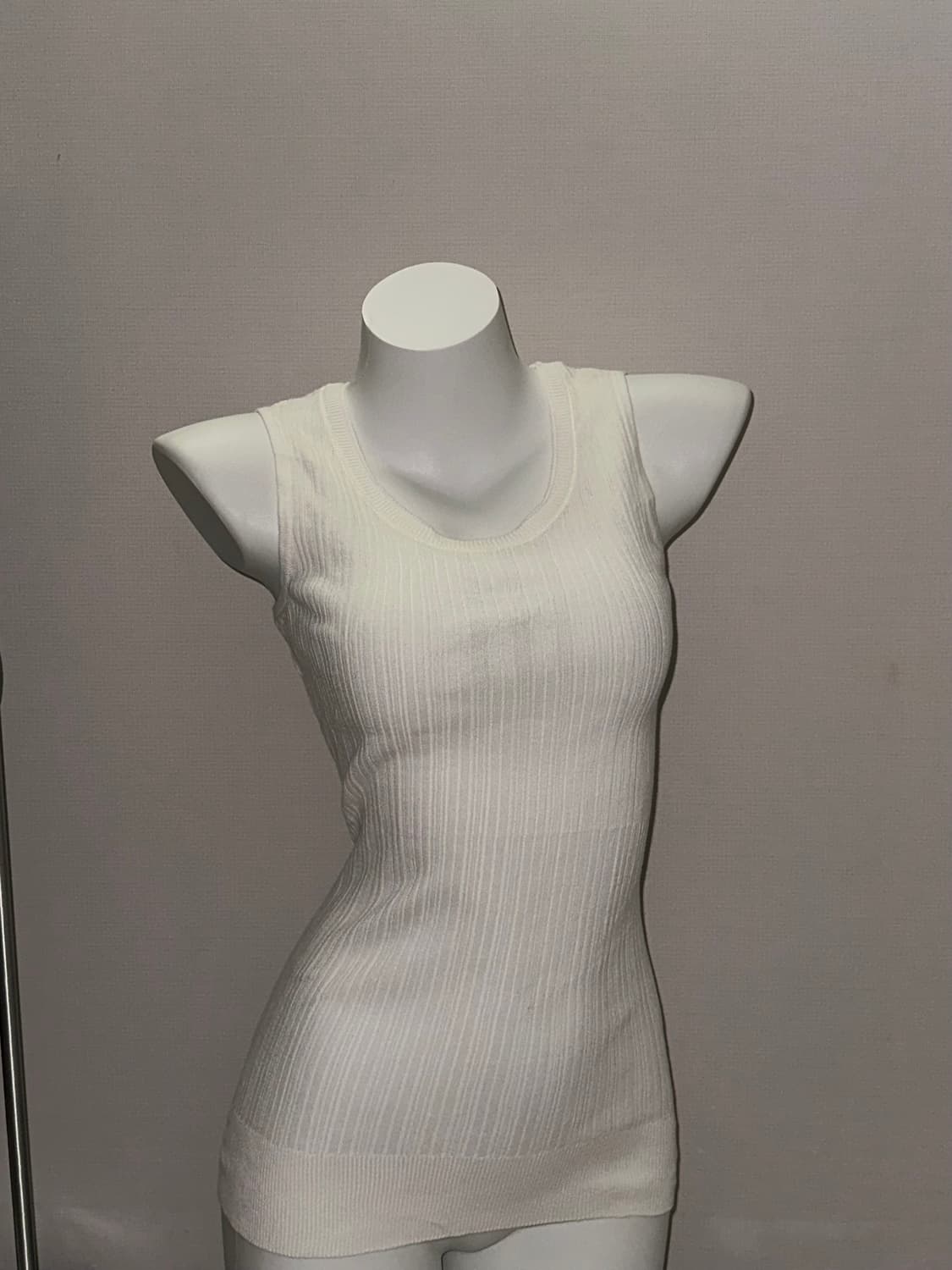 빈티지 딱붙 니트 슬리브리스 상품이미지4