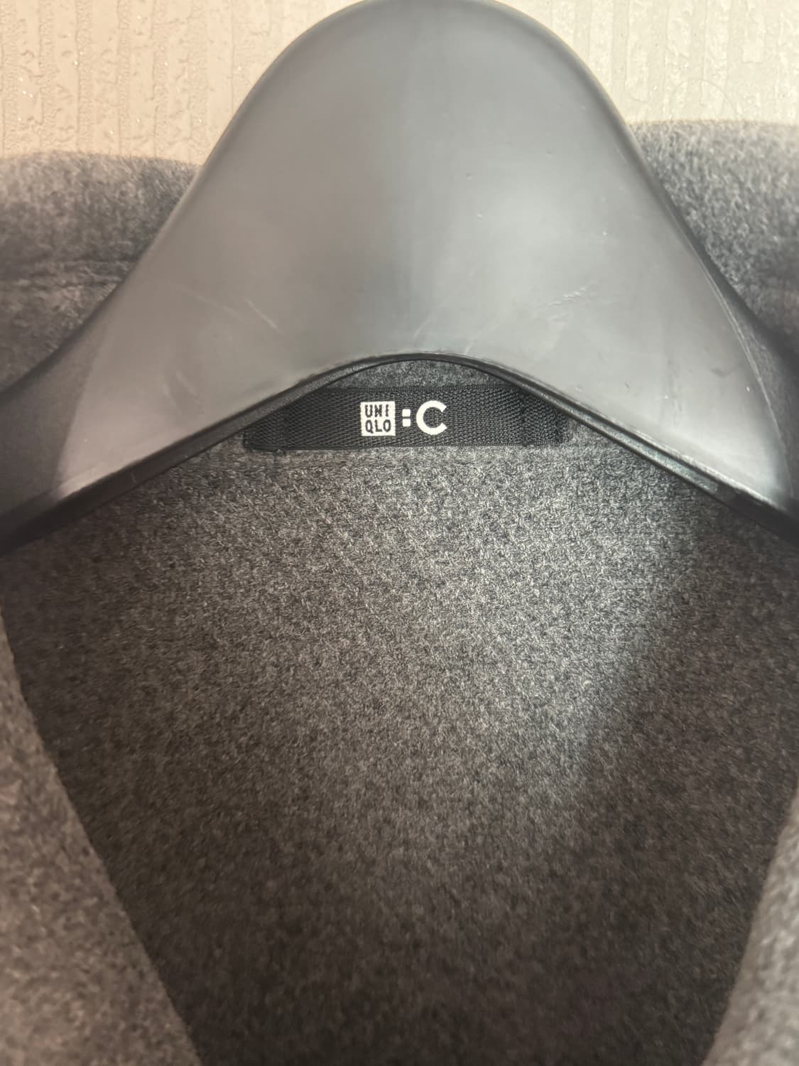 [l]유니클로C 오버사이즈 울 숏 코트/그레이 상품이미지3