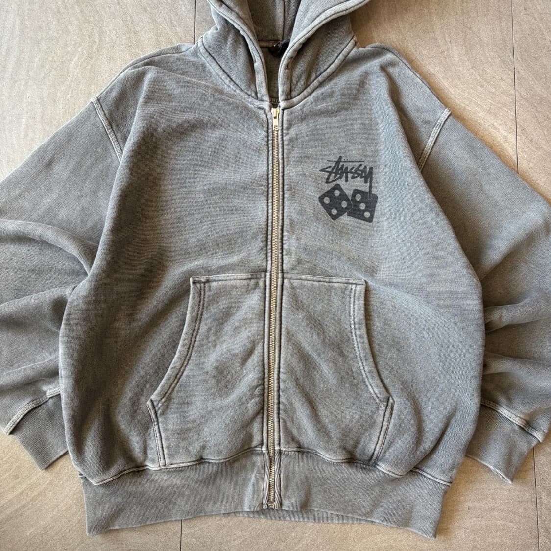 스투시 정품 피그먼트 다이드 다이스 후드 집업 상품이미지3