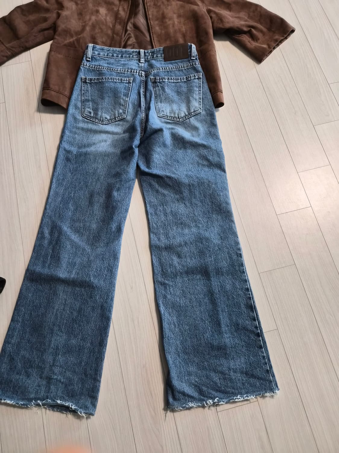 [OOT seoul] 유니크한 배색 와이드 데님 팬츠 (S사이즈) 상품이미지5