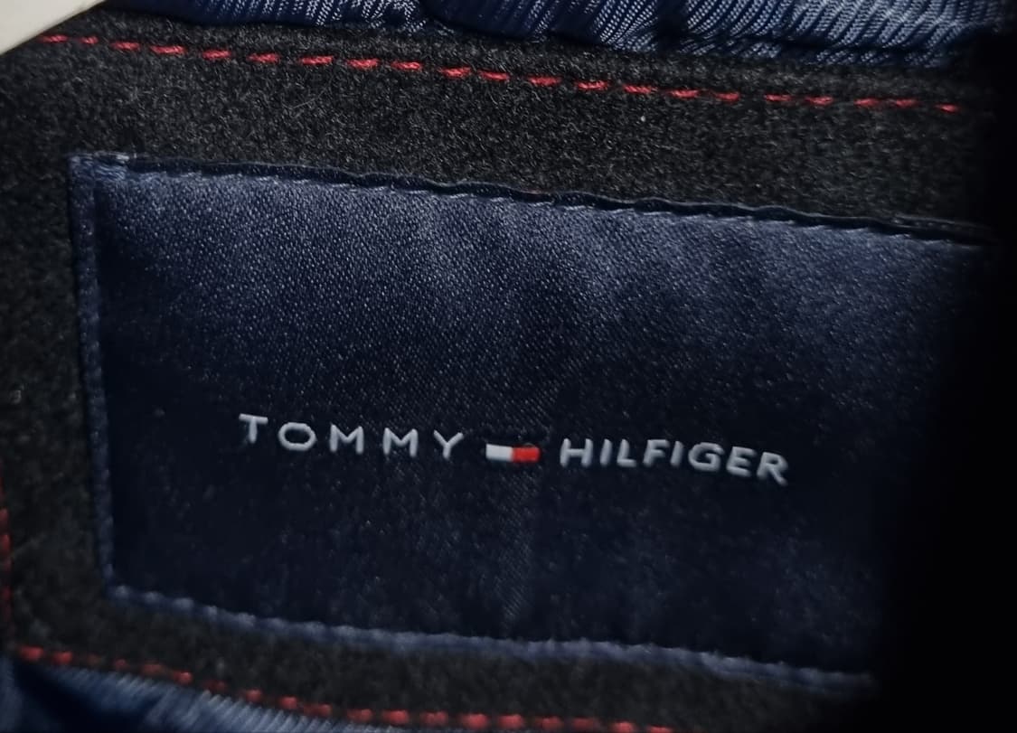 오버핏 L ) 타미힐피거 블랙 울혼방 반코트 상품이미지3