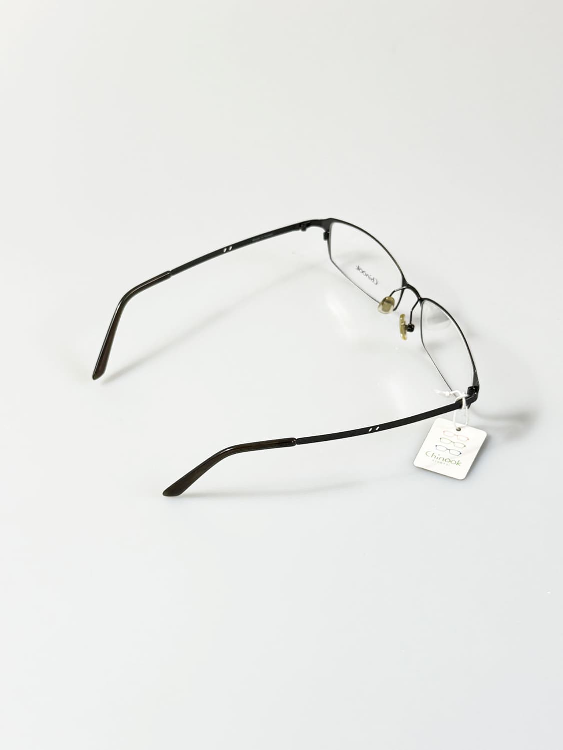 CHINOOK 블랙 메탈 슬림 스퀘어 빈티지 안경 상품이미지4