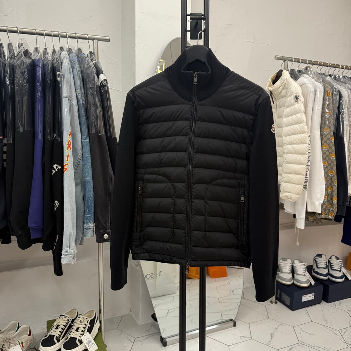 [M] 몽클레어 김현우 니트패딩 블랙 상품이미지1